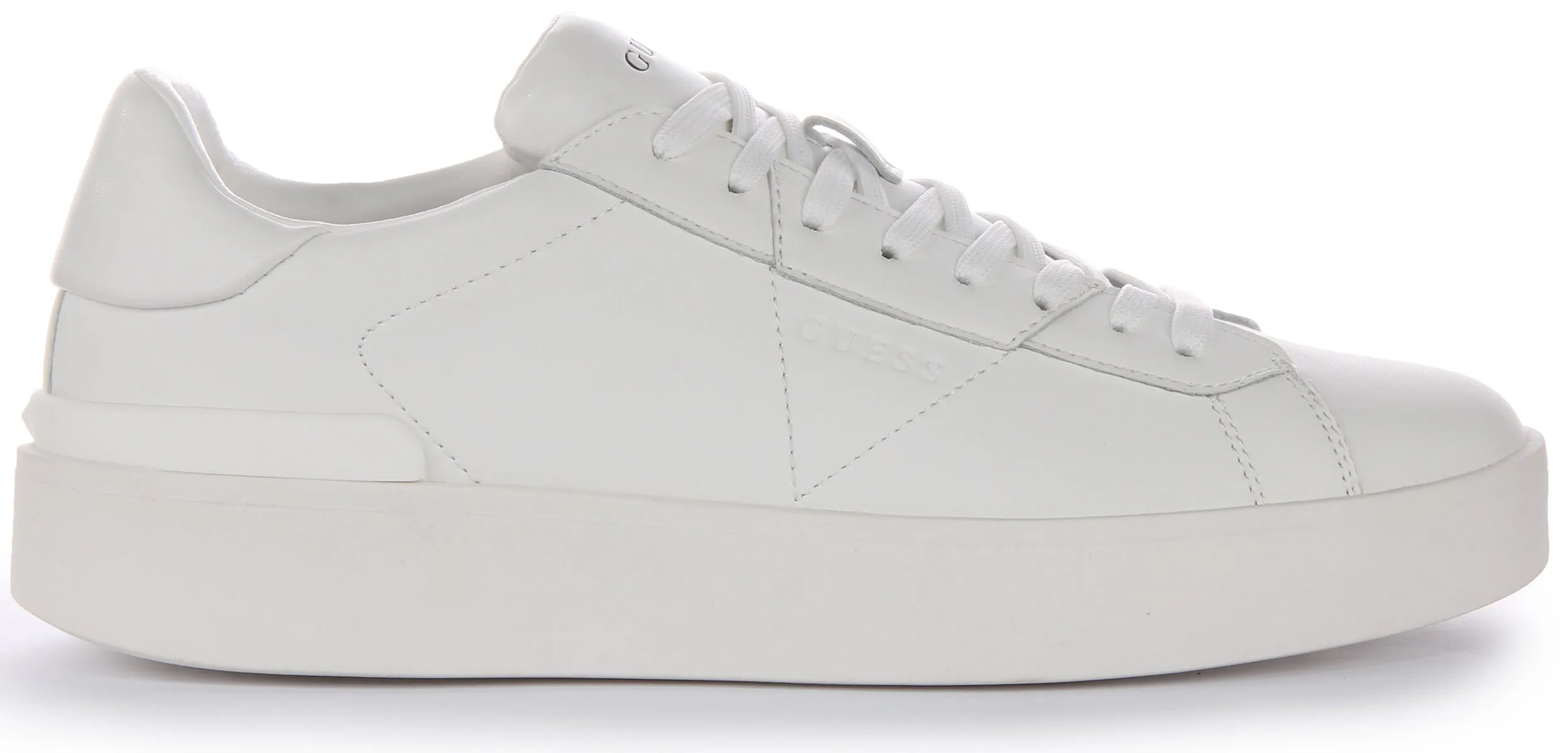 Guess Parma Low Mid Zapatillas de Cuero Sintético para Hombre Blanco y Negro