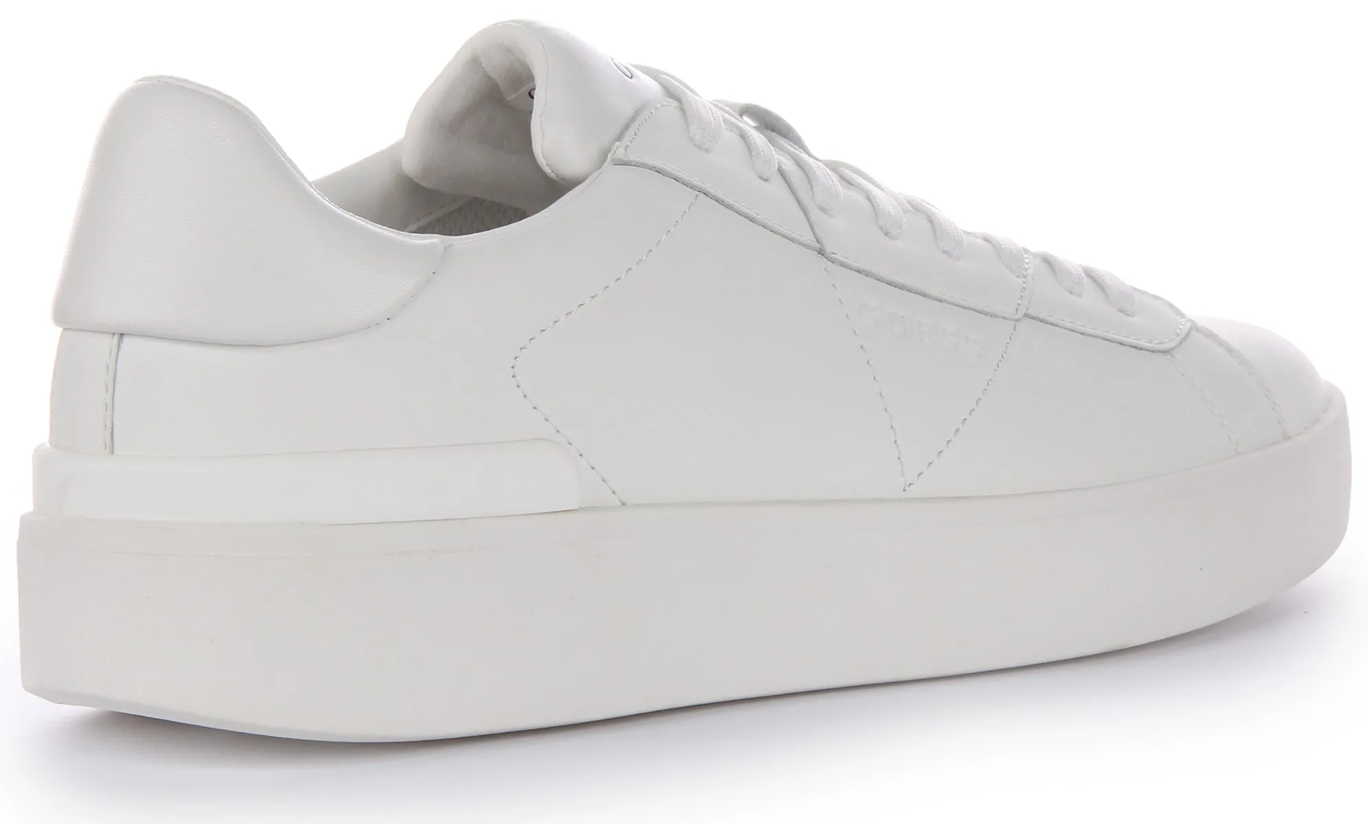 Guess Parma Low Mid Zapatillas de Cuero Sintético para Hombre Blanco y Negro