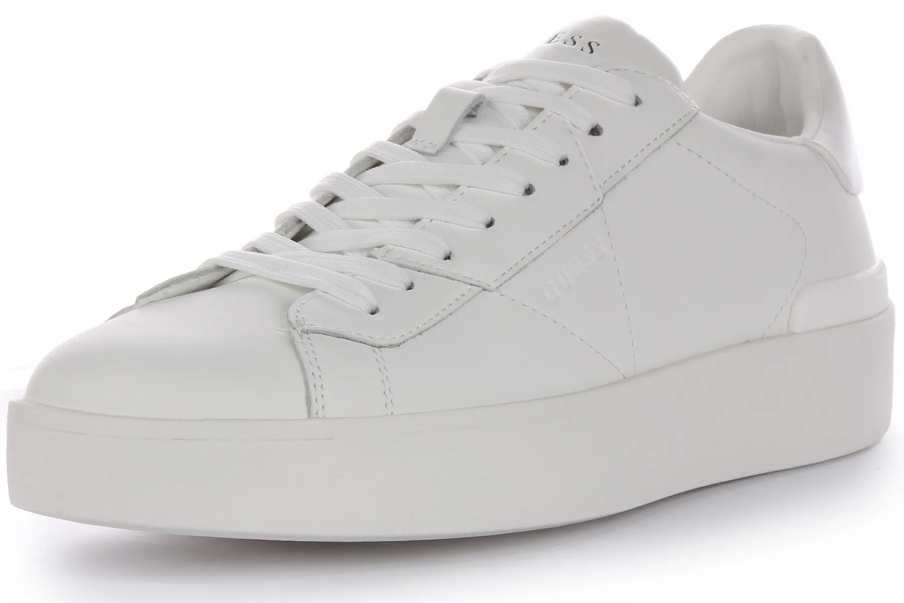 Guess Parma Low Mid Zapatillas de Cuero Sintético para Hombre Blanco y Negro