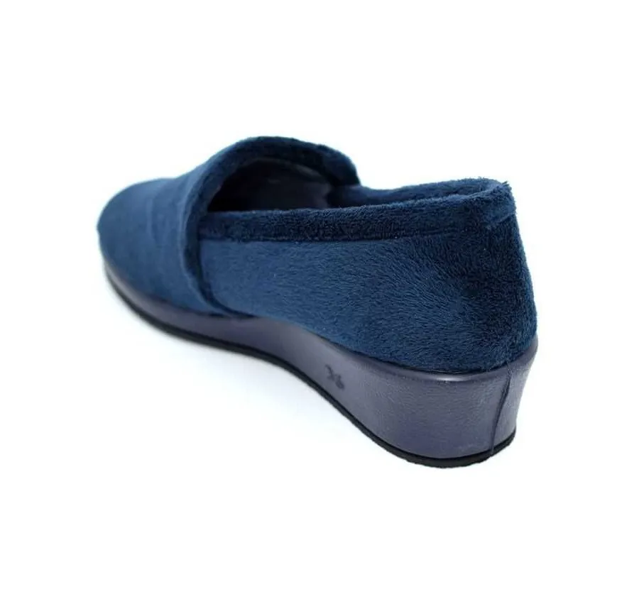 ZAPATILLA GARZÓN 1424.247 CASA CÓMODA PARA MUJER PANTUFLA MOCASÍN SUATEX MARINO 19050